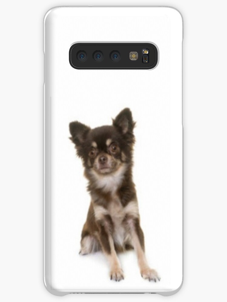 Brown Long Haired Chihuahua Puppy Photography Case Skin For