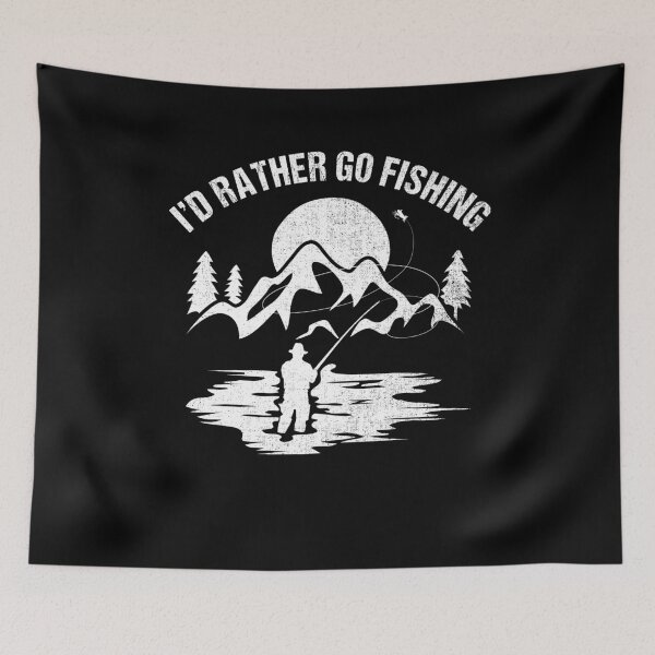 Item preview, I'd Rather Go Fishing Angler Fly Fishing Shirt designed and sold by BornDesign.