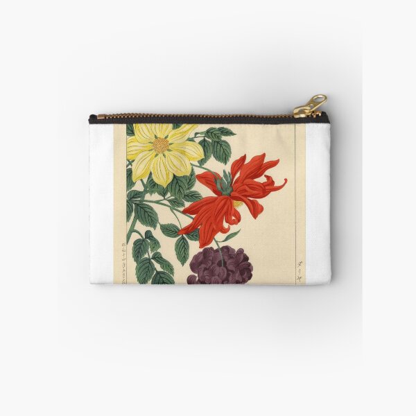 Item preview, Nishimura Hodo Dahlias Oriental Japanese Flowers  designed and sold by RBEnt.