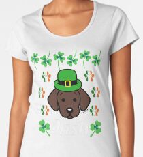 St. Patrick' Day Chocolate Labrador Irish Women's Premium T-Shirt