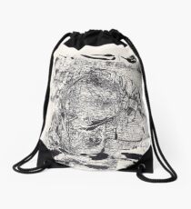 Monkey Dream #4 - Series of 5 Monotypes - Drawstring Bag