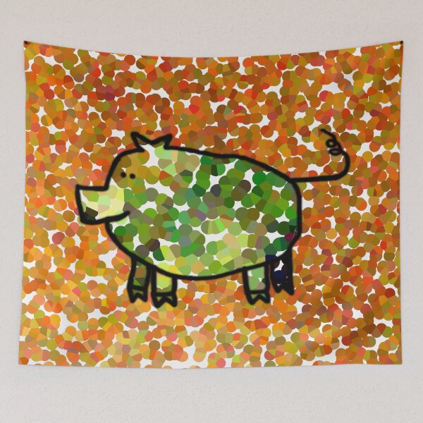 Aperçu de l'œuvre Année du cochon 2019 - Cochon vert sur or créée et vendue par ellenhenry.