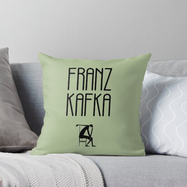 Item preview, Franz Kafka, Drawing by Kafka, black on moss green designed and sold by kierkegaard.