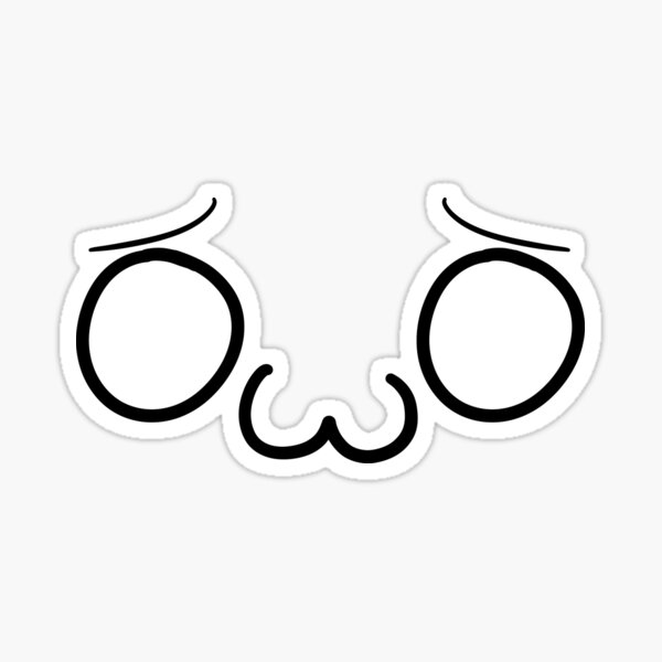 Uwu Kawaii Face Stickers Redbubble - roblox cute kawaii face