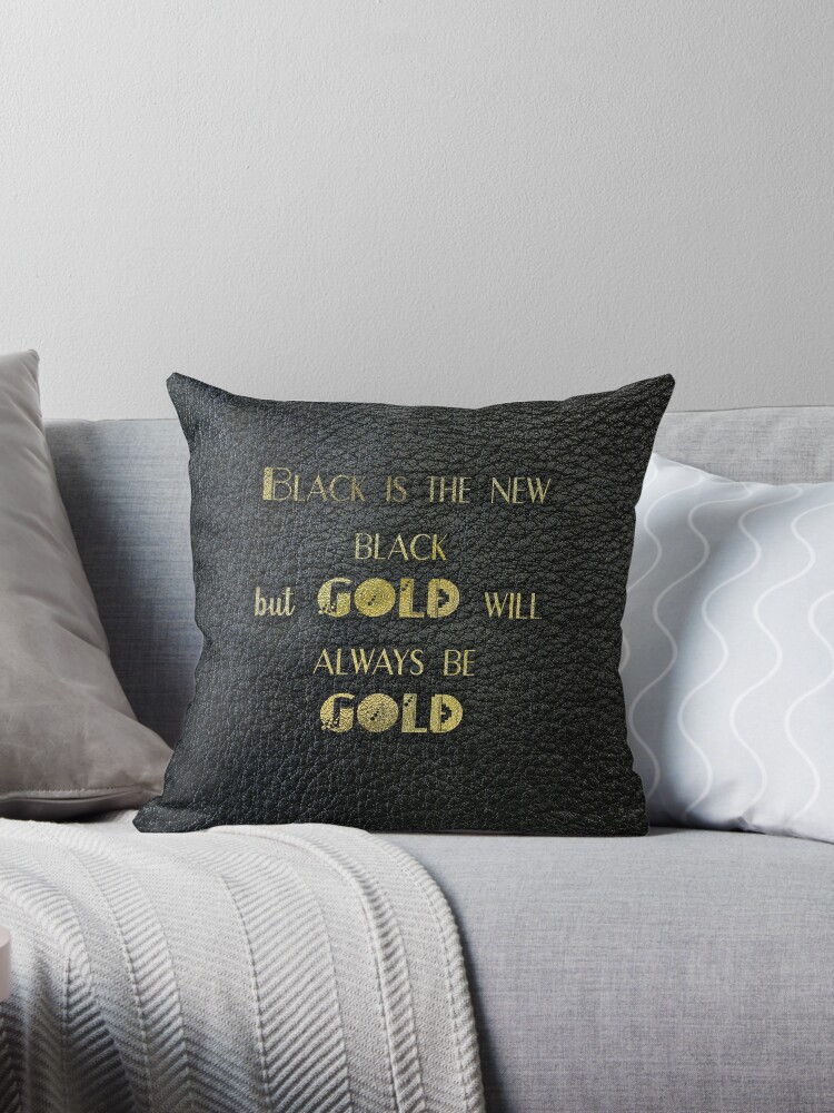 Gold will always be gold - black leather gold letters Poster by JArt