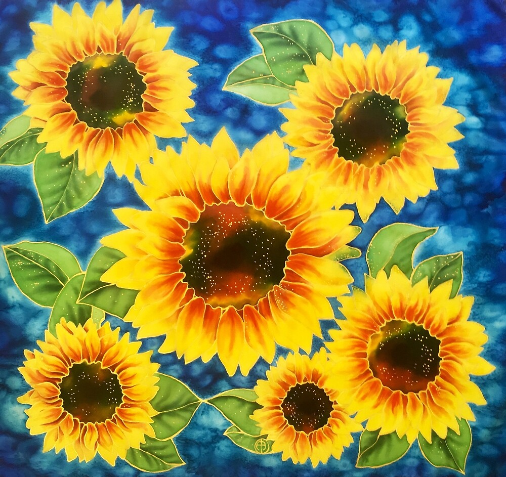 "Sunflowers by the Sea" by Angel Ray Redbubble