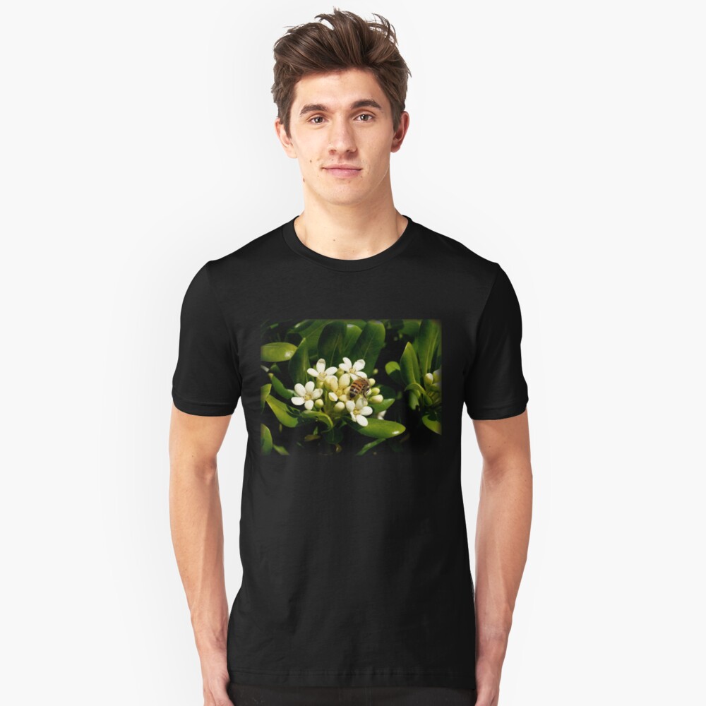 Honeybee at Her Springtime Work Slim Fit T-Shirt