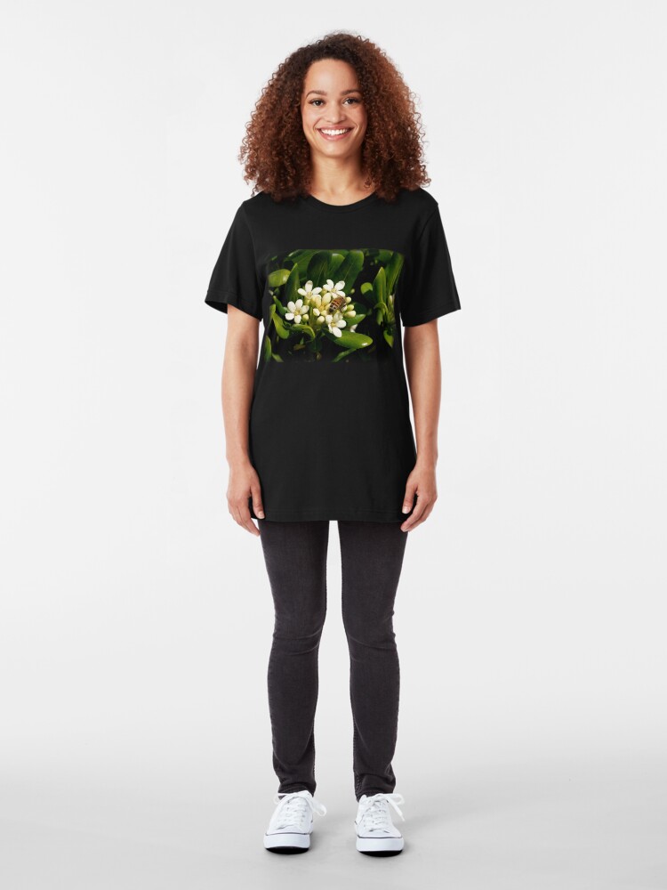 Alternate view of Honeybee at Her Springtime Work Slim Fit T-Shirt