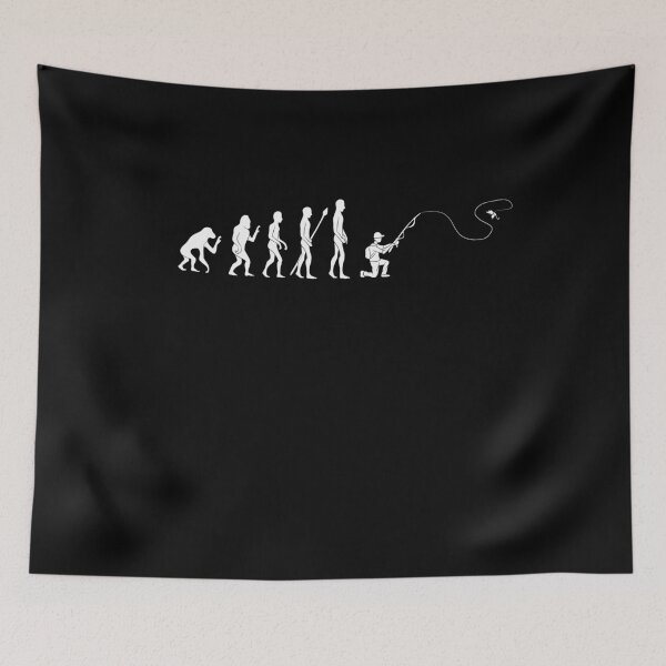 Item preview, Human evolution angler fisher fly fishing designed and sold by BornDesign.