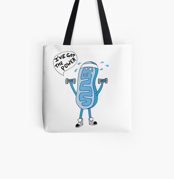 Mitocondrias divertidas - Tengo el poder de la biología Bolsa estampada de tela