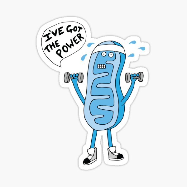 Lustige Mitochondrien - Ich habe die Kraft der Biologie Sticker