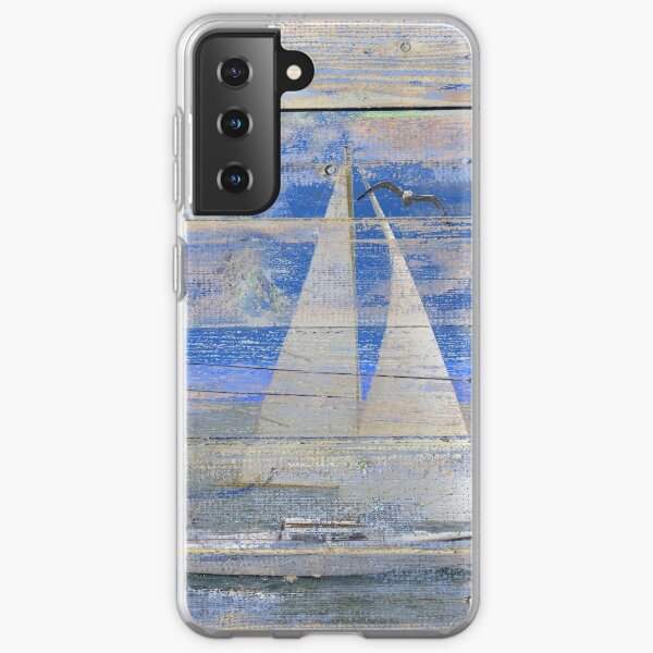 Sailboat Sailing Beach House Lake House Print Coastal Art A462 Samsung Galaxy Soft Case