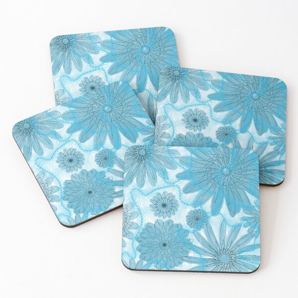 Item preview, Turquoise Floral Watercolor Pattern designed and sold by MythicalMandala.
