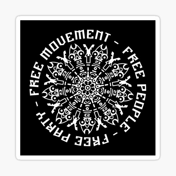 23FT010 - Tekno 23 libre circulation libre people free party Sticker