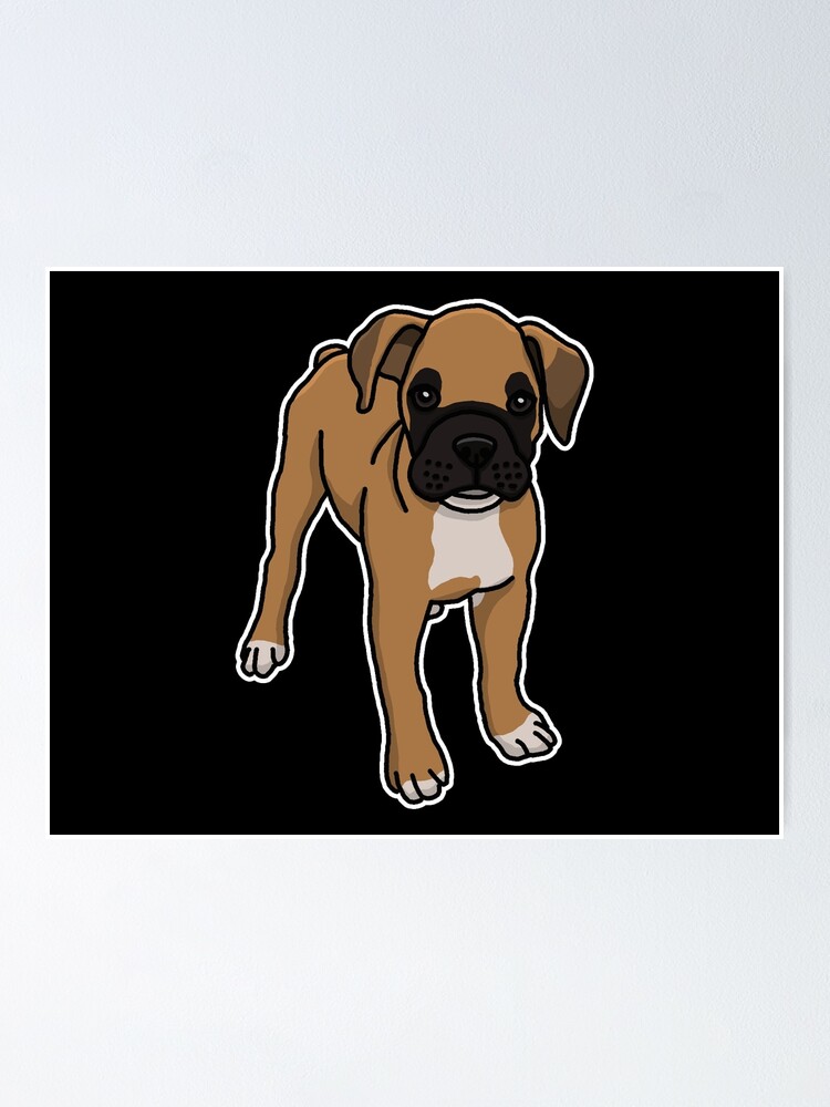 Póster «Boxer, perro, dibujo» de nijess | Redbubble