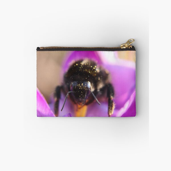 Item preview, Bumblebee collecting pollen from purple crocus on a spring  day designed and sold by Digitaldegs.
