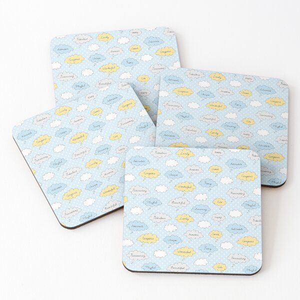 Item preview, Happy Thoughts and Polka Dots on Light Blue designed and sold by Pinkdeer Designs.