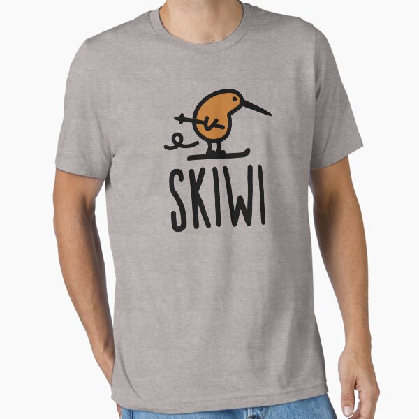Item preview,  Skiwi funny kiwi New Zealand bird ski cartoon designed and sold by LaundryFactory.