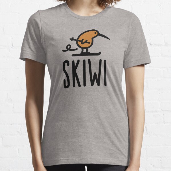 Item preview,  Skiwi funny kiwi New Zealand bird ski cartoon designed and sold by LaundryFactory.