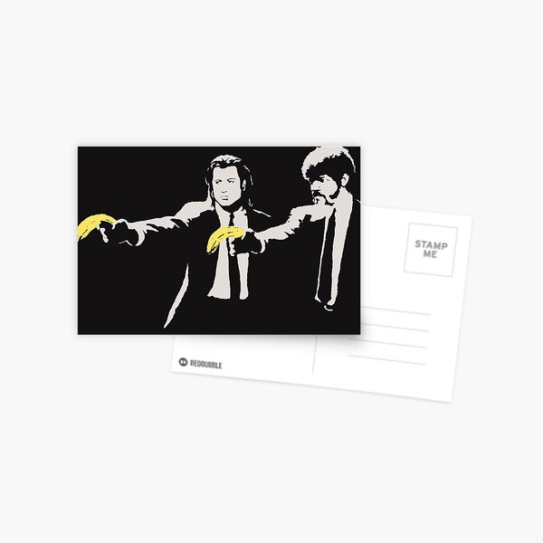 Banksy, Hommage à AWarhol, Banane et Quentin Tarantino, Reproduction d'œuvres d'art, Affiches, Estampes, Sacs, Tasses, Cartes postales, T-shirts, Hommes, Femmes, Enfants Carte postale