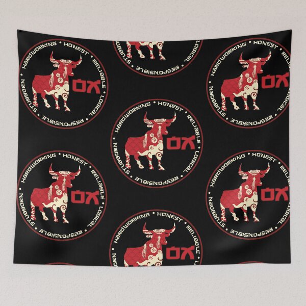 Item preview, Chinese Zodiac Year of the Ox Bull Astrology Horoscope New Year Gift designed and sold by doodabobs.