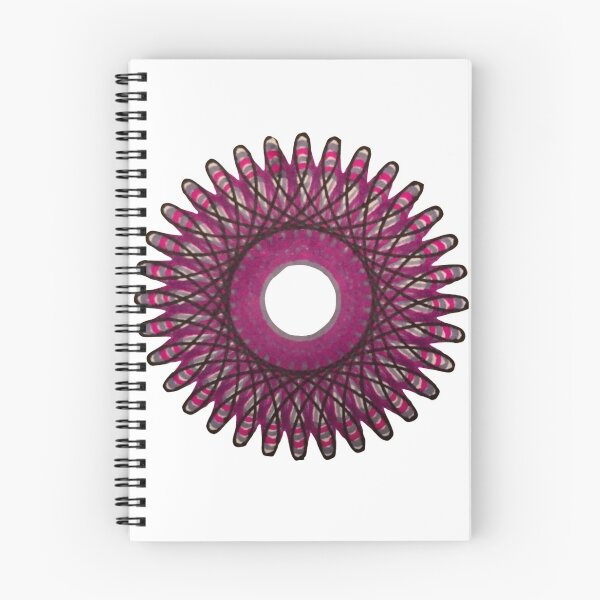 Item preview, Spirograph Black Pink Purple Pattern designed and sold by TravellingAlle.