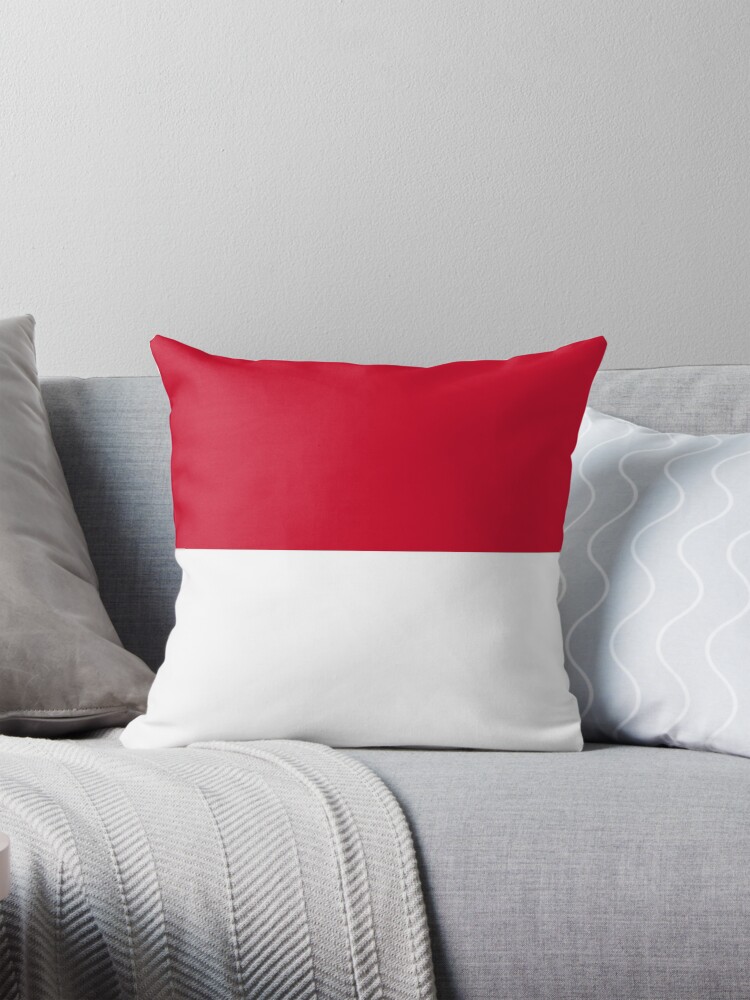 Aperçu 1 sur 4. Coussin avec l'œuvre Drapeau de Monaco créée et vendue par Shorlick.