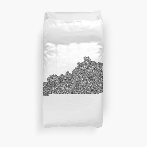 Kentucky Map Duvet Cover