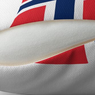 Aperçu 2 sur 3. Coussin avec l'œuvre Drapeau de Norvège créée et vendue par Shorlick.