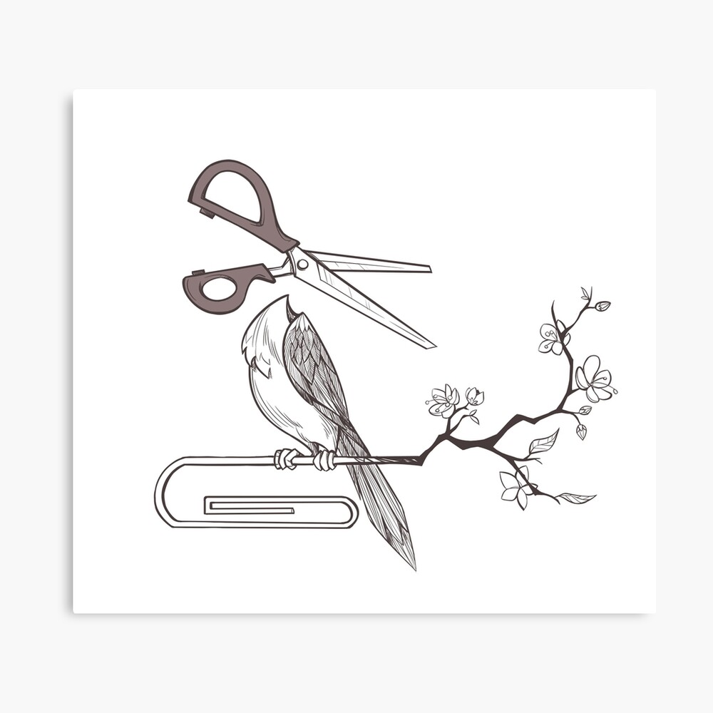 Bird Scissors Sticker for Sale by DigitalRedesign