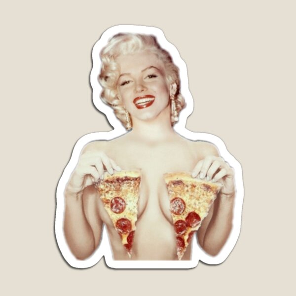 Marilyn Loves Pizza Magnet