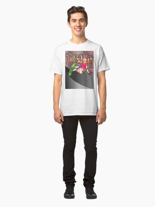 Alternate view of Skateboard girl Version2 Classic T-Shirt