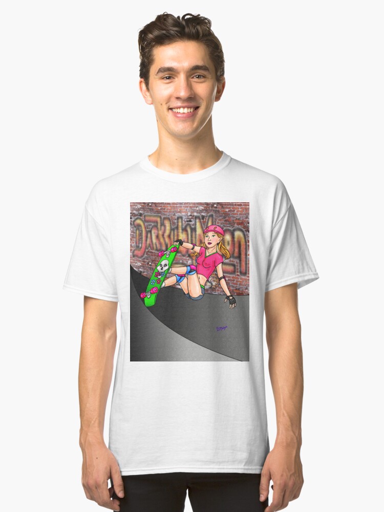 Alternate view of Skateboard girl Version2 Classic T-Shirt