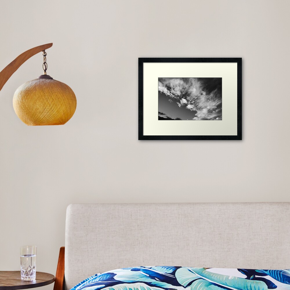 Wispy Cloud Patterns Framed Art Print