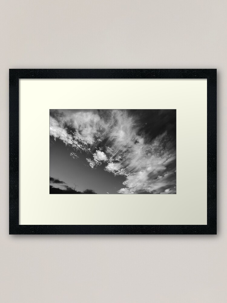 Alternate view of Wispy Cloud Patterns Framed Art Print