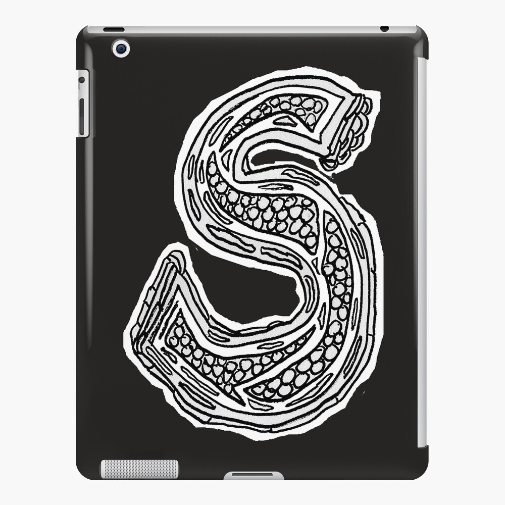 Upper Case Black And White Alphabet Letter S Ipad Case And Skin By Hevifineart Redbubble 2672