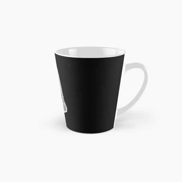 Upper case black and white alphabet M Tall Mug