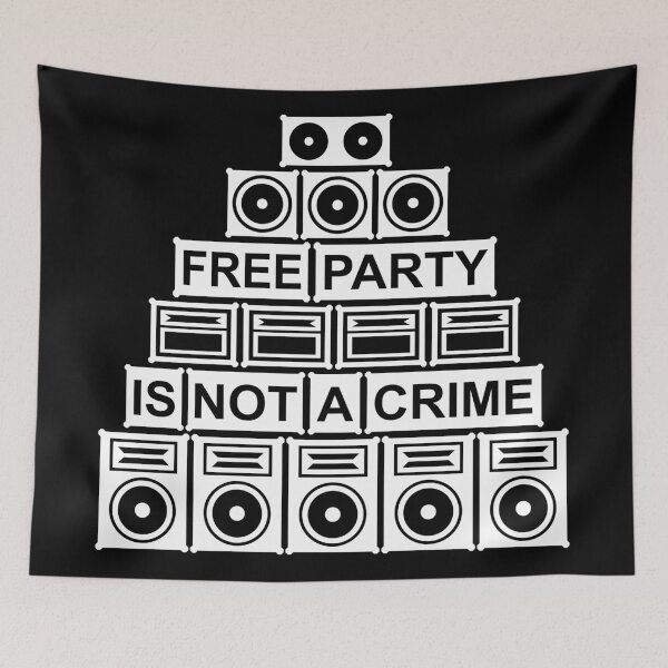 Item preview, 23NN010 - Tekno 23 free party is not a crime designed and sold by tekno23.