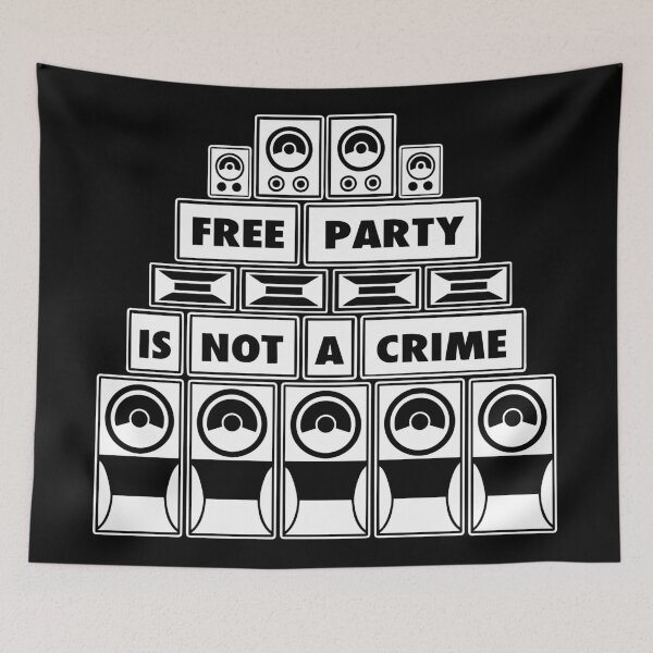 Item preview, 23NN011 - Tekno 23 free party is not a crime designed and sold by tekno23.