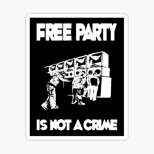 Item preview, 23NN016 - Tekno 23 free party is not a crime designed and sold by tekno23.