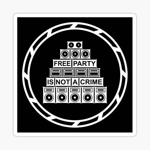 Item preview, 23NN018 - Tekno 23 free party is not a crime designed and sold by tekno23.