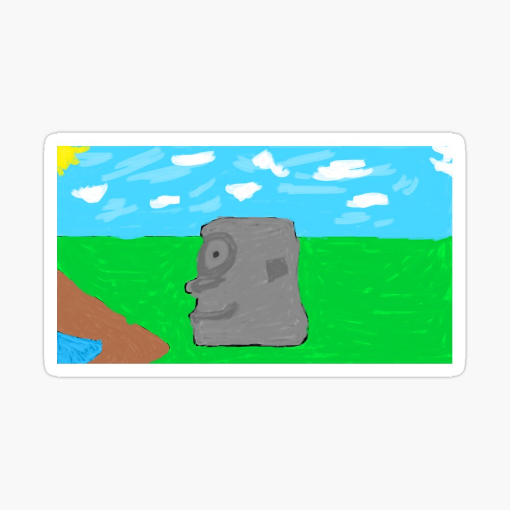 Moyai Moai Easter Island Head Emoji Art Board Print for Sale by donbass