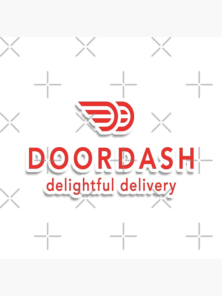 Doordash Driver Apparel Simple Logo Vinyl Sticker Design Tote Bag