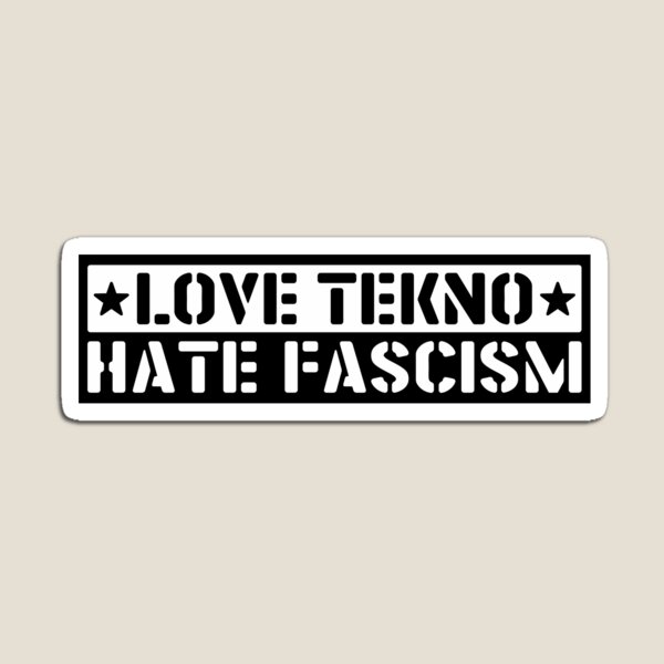 Artikelvorschau, 23NO007 - Tekno 23 love tekno hate fascism entworfen und verkauft von tekno23.