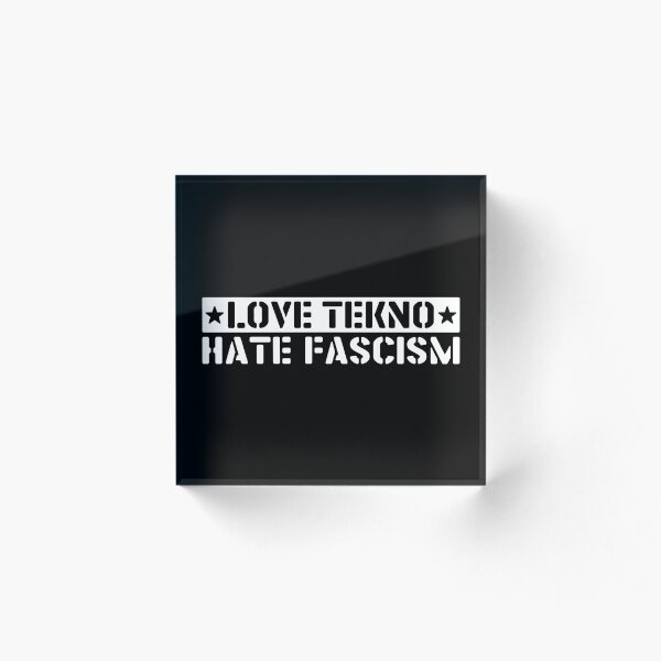 Aperçu de l'œuvre 23NO007 - Tekno 23 love tekno déteste le fascisme créée et vendue par tekno23.