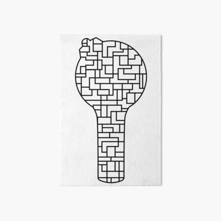 Artikel-Vorschau von Geometrische BTS-Armee-Bombe - abstraktes Mosaik Lightstick - Schwarzes auf Weiß, designt und verkauft von bosscheoreom.