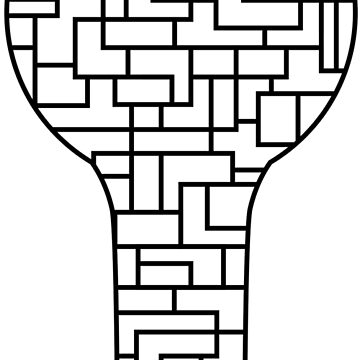Vorschaubild zum Design Geometrische BTS-Armee-Bombe - abstraktes Mosaik Lightstick - Schwarzes auf Weiß von bosscheoreom