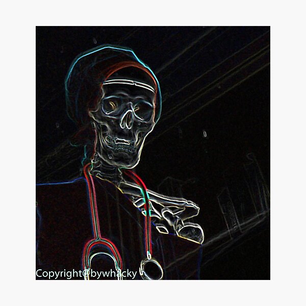 Radioactive Skeleton Photographic Print