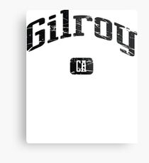 Gilroy California CA Vintage Style Faded Tee from Hometown Tees Metal Print