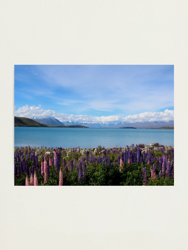 Alternate view of Lake Tekapo New Zealand Nature Photography Photographic Print